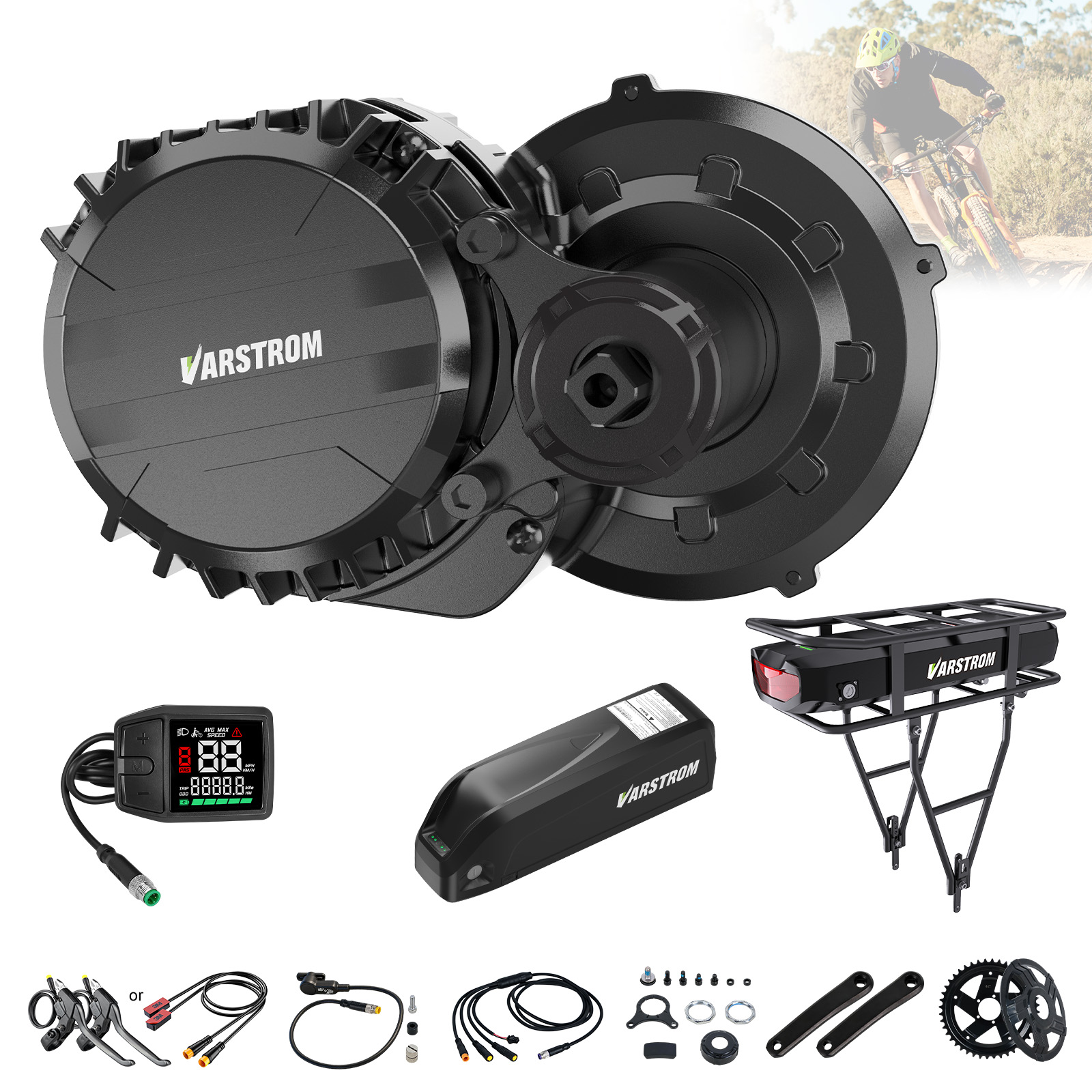 Side Hung Mid Drive Motor Kit - Varstrom 750W Mid Motor Kit Torque