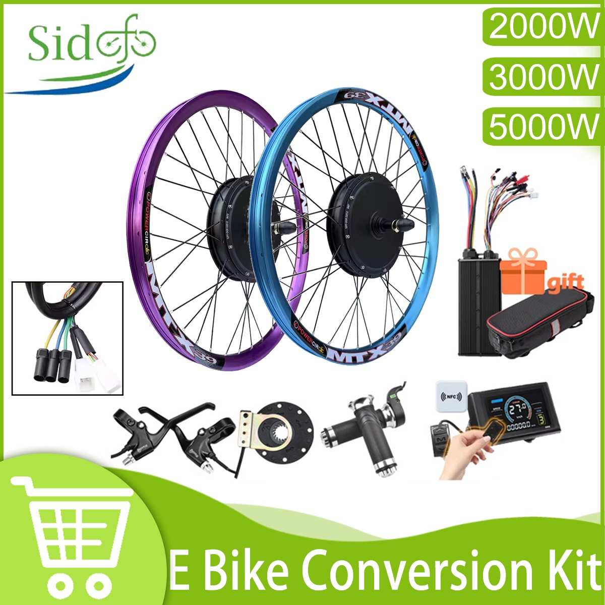 New Upgrade Ebike Conversion K - 5000W Hub Motor Kit 72V 评论和价格
