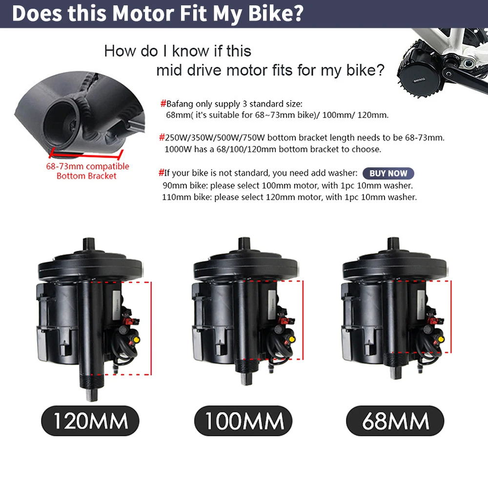 Bafang BBSHD 1000W 52V 48V 68m - Side Hung Mid Drive Motor Kit 评论和价格